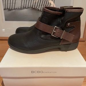 BCBG Leather Booties